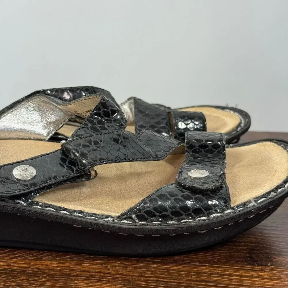 Alegria Womens Venice black leather slide sandal ven 701 size 38 1.5